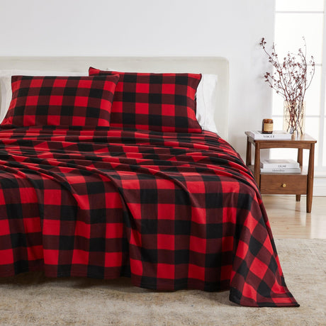 4-Piece Printed Fleece Sheet - Dara Collection-Sheets-Parc Decor