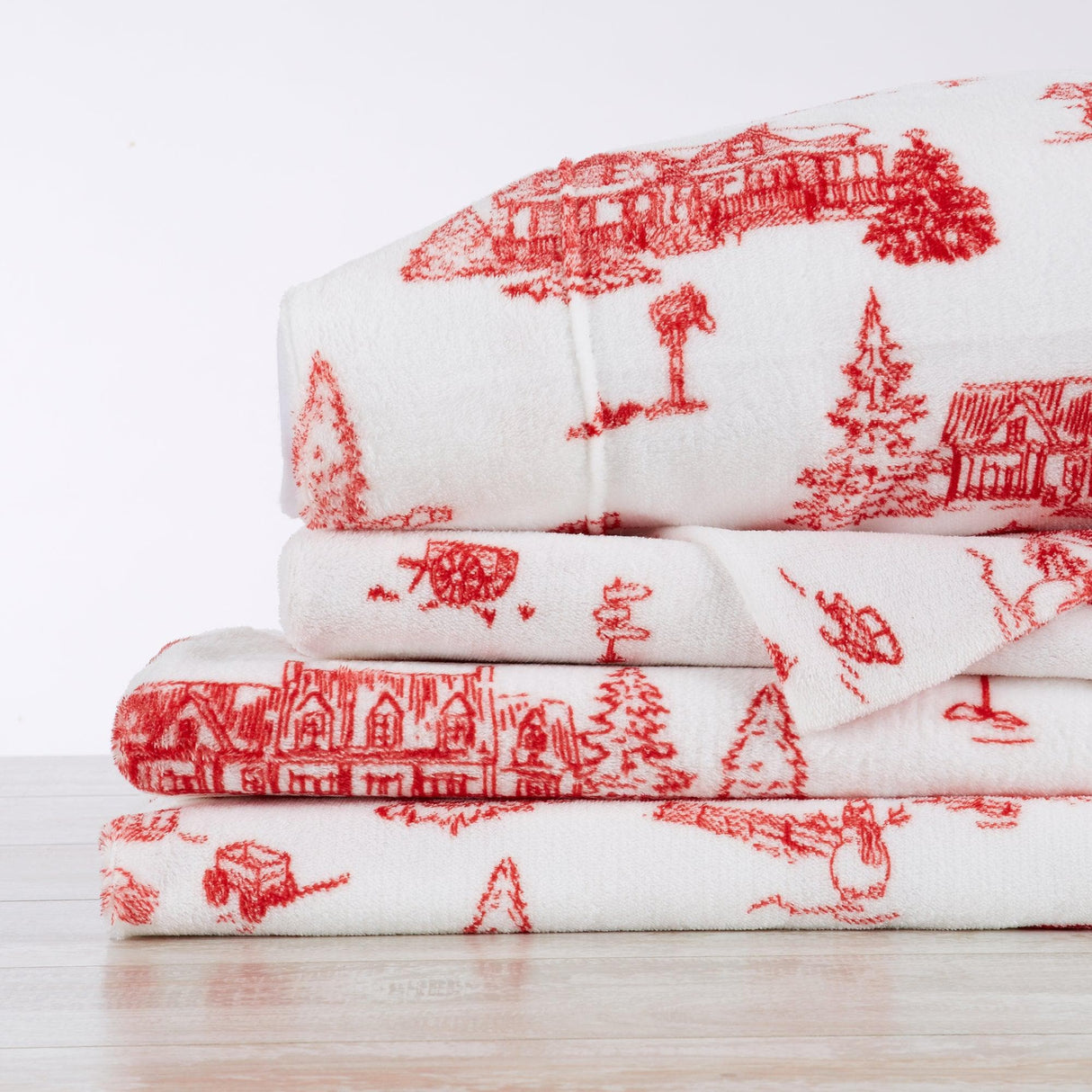 4-Piece Printed Plush Sheet - Velvet Luxe Collection-Sheets-Parc Decor