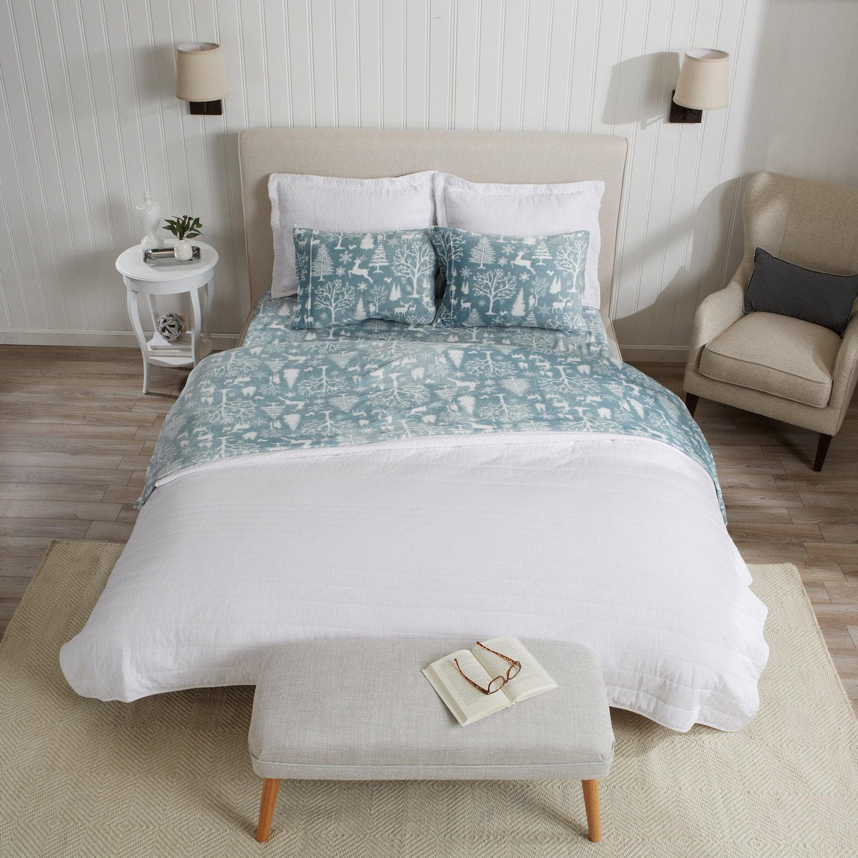 4-Piece Printed Plush Sheet - Velvet Luxe Collection-Sheets-Parc Decor