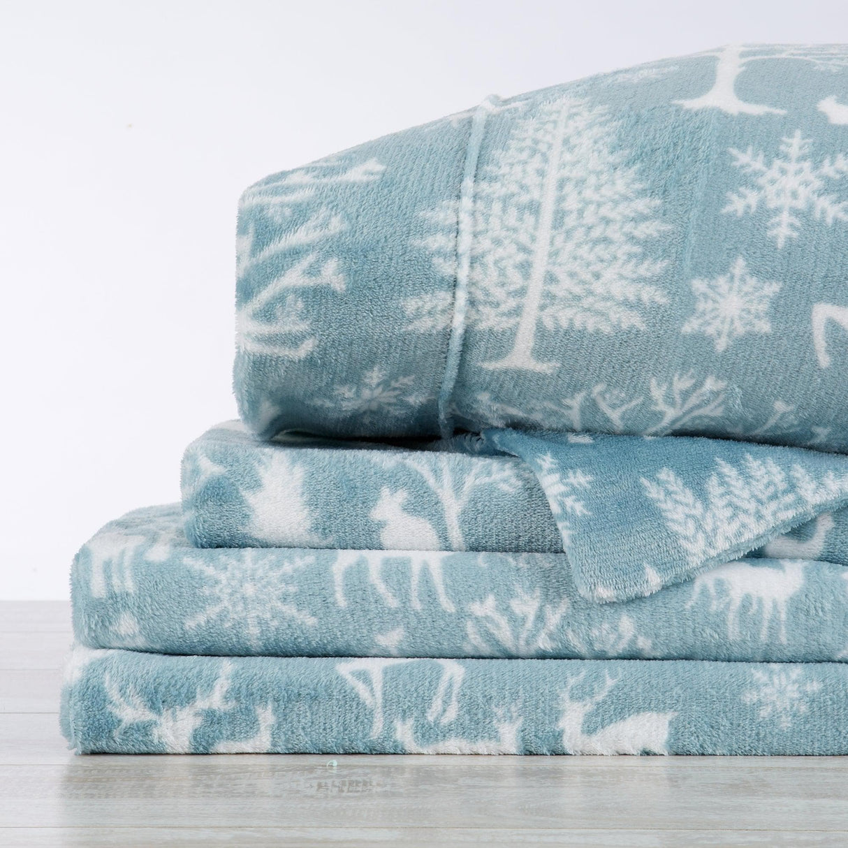 4-Piece Printed Plush Sheet - Velvet Luxe Collection-Sheets-Parc Decor