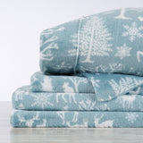 4-Piece Printed Plush Sheet - Velvet Luxe Collection-Sheets-Parc Decor