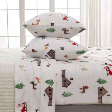 4-Piece Printed Plush Sheet - Velvet Luxe Collection-Sheets-Parc Decor