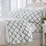 4-Piece Printed Plush Sheet - Velvet Luxe Lattice Collection-Sheets-Parc Decor