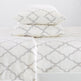 4-Piece Printed Plush Sheet - Velvet Luxe Lattice Collection-Sheets-Parc Decor