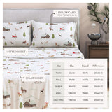 4-Piece Turkish Cotton Christmas Flannel Sheet - Whittaker Collection-Sheets-Parc Decor