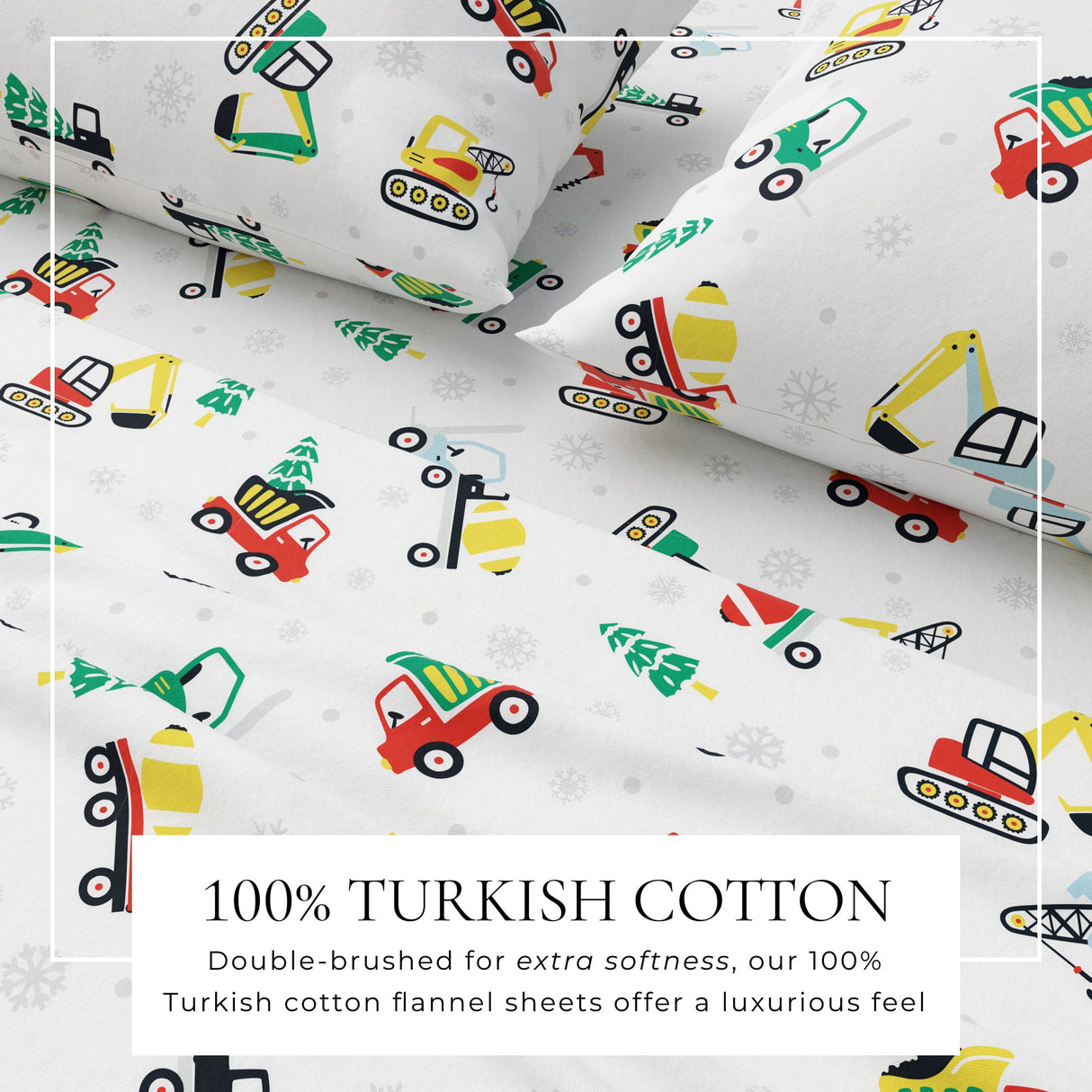 4-Piece Turkish Cotton Christmas Flannel Sheet - Whittaker Collection-Sheets-Parc Decor