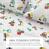 4-Piece Turkish Cotton Christmas Flannel Sheet - Whittaker Collection-Sheets-Parc Decor
