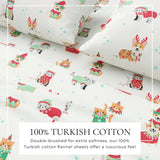 4-Piece Turkish Cotton Christmas Flannel Sheet - Whittaker Collection-Sheets-Parc Decor