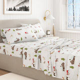 4-Piece Turkish Cotton Christmas Flannel Sheet - Whittaker Collection-Sheets-Parc Decor