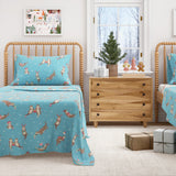 4-Piece Turkish Cotton Christmas Flannel Sheet - Whittaker Collection-Sheets-Parc Decor