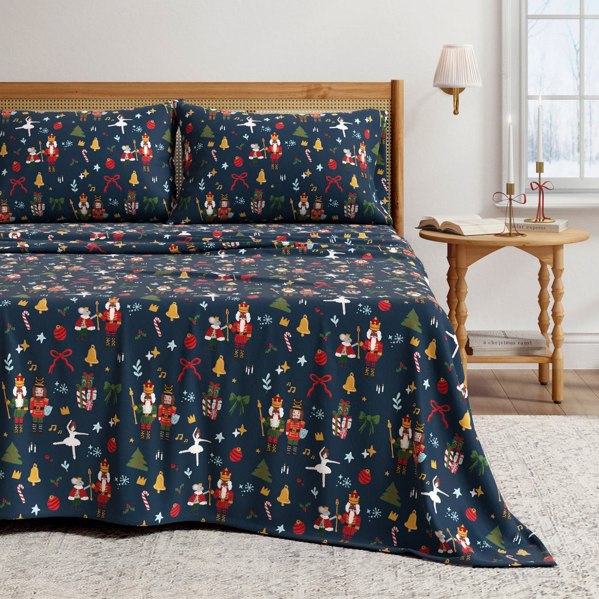 4-Piece Turkish Cotton Christmas Flannel Sheet - Whittaker Collection-Sheets-Parc Decor