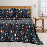 4-Piece Turkish Cotton Christmas Flannel Sheet - Whittaker Collection-Sheets-Parc Decor