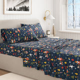 4-Piece Turkish Cotton Christmas Flannel Sheet - Whittaker Collection-Sheets-Parc Decor