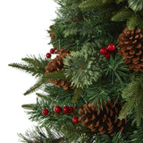 4’ Pine, Pinecone and Berries Artificial Christmas Tree in Decorative Urn-Christmas Tree-Parc Decor