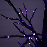 4’ Pre-Lit Artificial Halloween Twig Tree with 240 Orange & Purple LED Lights-Tree-Parc Decor
