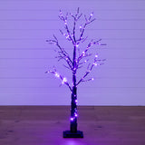 4’ Pre-Lit Artificial Halloween Twig Tree with 240 Orange & Purple LED Lights-Tree-Parc Decor