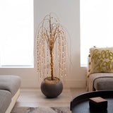 4’ Pre-Lit Artificial Willow Tree with 120 Warm White LED Lights-Tree-Parc Decor