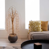 4’ Pre-Lit Artificial Willow Tree with 120 Warm White LED Lights-Tree-Parc Decor