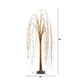 4’ Pre-Lit Artificial Willow Tree with 120 Warm White LED Lights-Tree-Parc Decor