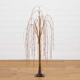 4’ Pre-Lit Artificial Willow Tree with 120 Warm White LED Lights-Tree-Parc Decor