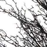 4’ Pre-Lit Halloween Black Twig Artificial Fall Tree in Burlap Planter with 63 Warm White LED Lights-Tree-Parc Decor