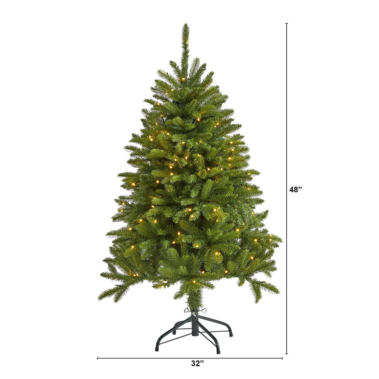 4’ Sierra Spruce “Natural Look” Artificial Christmas Tree with 150 Clear LED Lights-Christmas Tree-Parc Decor