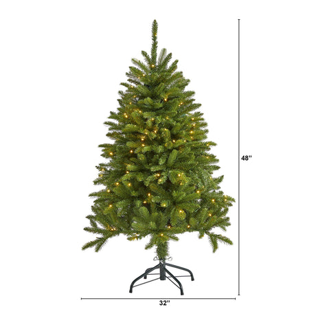 4’ Sierra Spruce “Natural Look” Artificial Christmas Tree with 150 Clear LED Lights-Christmas Tree-Parc Decor