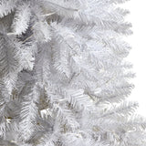4’ Slim White Artificial Christmas Tree with 100 Warm White LED Lights and 293 Bendable Branches-Christmas Tree-Parc Decor