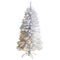 4’ Slim White Artificial Christmas Tree with 100 Warm White LED Lights and 293 Bendable Branches-Christmas Tree-Parc Decor