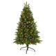 4' Snow Tipped Portland Spruce Artificial Christmas Tree with Frosted Berries and Pinecones with 100 Clear LED Lights-Christmas Tree-Parc Decor