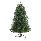 4’ Snowed Tipped Clermont Pine Artificial Christmas Tree-Christmas Tree-Parc Decor