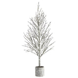 4’ Snowed Twig Artificial Christmas Tree in Decorative Planter-Christmas Tree-Parc Decor