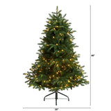4’ South Carolina Spruce Christmas Tree with 200 White Warm Lights and 848 Bendable Branches-Christmas Tree-Parc Decor