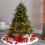 4’ South Carolina Spruce Christmas Tree with 200 White Warm Lights and 848 Bendable Branches-Christmas Tree-Parc Decor