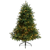 4’ South Carolina Spruce Christmas Tree with 200 White Warm Lights and 848 Bendable Branches-Christmas Tree-Parc Decor