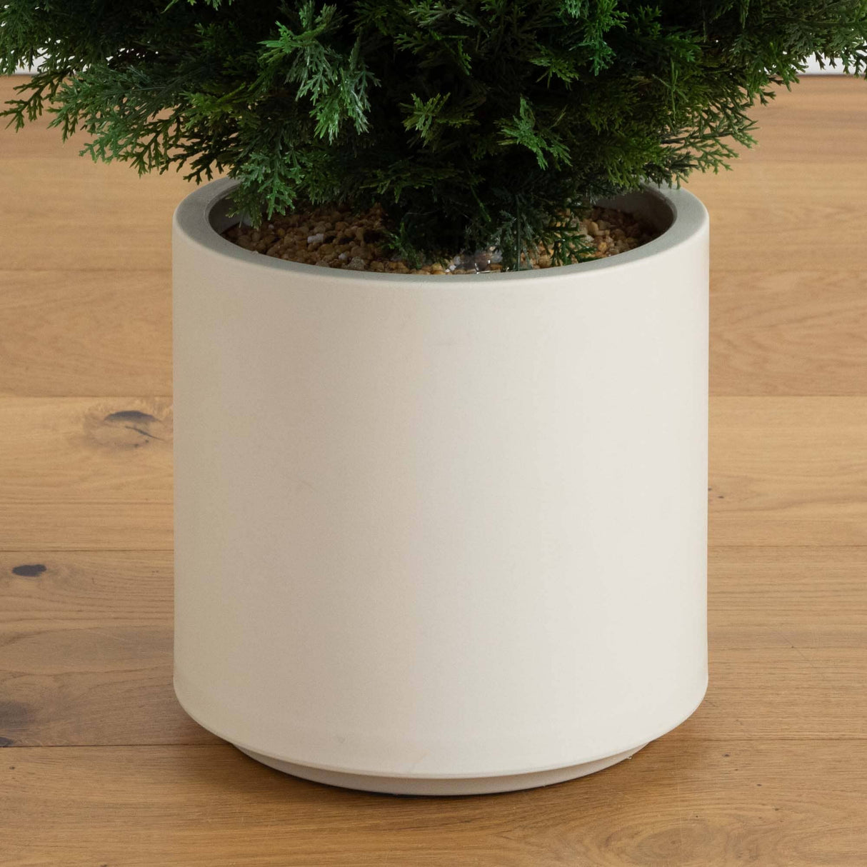 4’ UV Resistant Artificial Cedar Tree in Decorative White Planter (Indoor/Outdoor)-Tree-Parc Decor