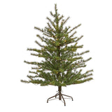 4’ Vancouver Mountain Pine Artificial Christmas Tree with 100 Clear Lights and 374 Bendable Branches-Christmas Tree-Parc Decor
