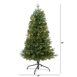 4' Vermont Fir Artificial Christmas Tree with 100 Clear LED Lights-Christmas Tree-Parc Decor