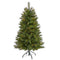 4’ West Virginia Mountain Pine Artificial Christmas Tree with 100 Clear Lights and 322 Bendable Branches-Christmas Tree-Parc Decor
