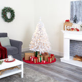 4' White Artificial Christmas Tree with 100 Clear LED Lights-Christmas Tree-Parc Decor