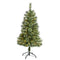 4’ Wisconsin Slim Snow Tip Pine Artificial Christmas Tree with 100 Clear LED Light-Christmas Tree-Parc Decor