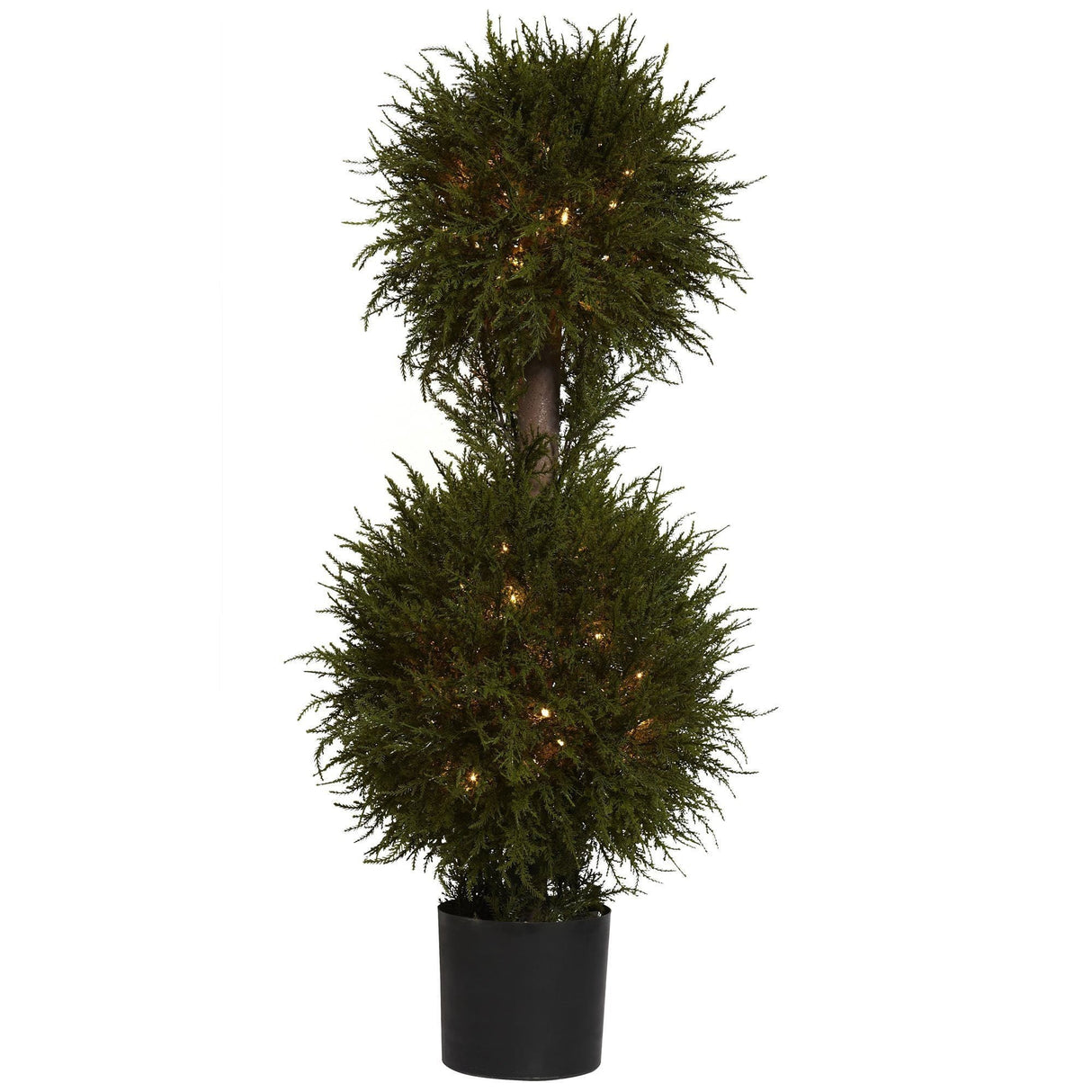 40” Cedar Double Ball Topiary w/Lights-Parc Decor