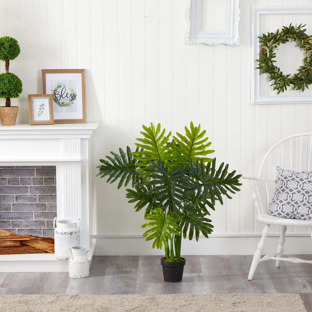 40” Philodendron Artificial Plant (Real Touch)-Parc Decor