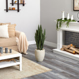 40” Sansevieria Artificial Plant in Sand Colored Planter-Parc Decor