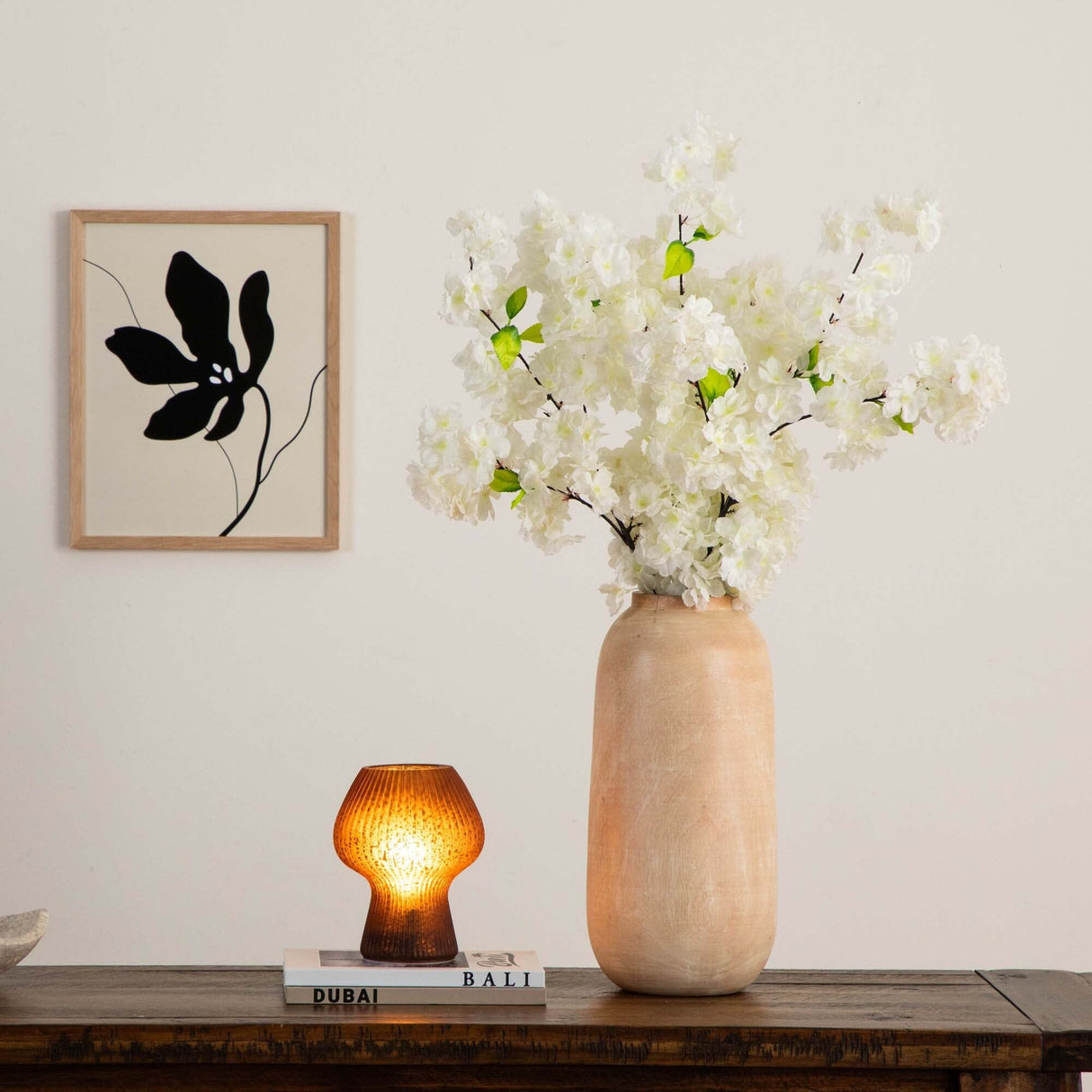 40" Artificial Cherry Blossom Flower - Set of 3-Stem-Parc Decor