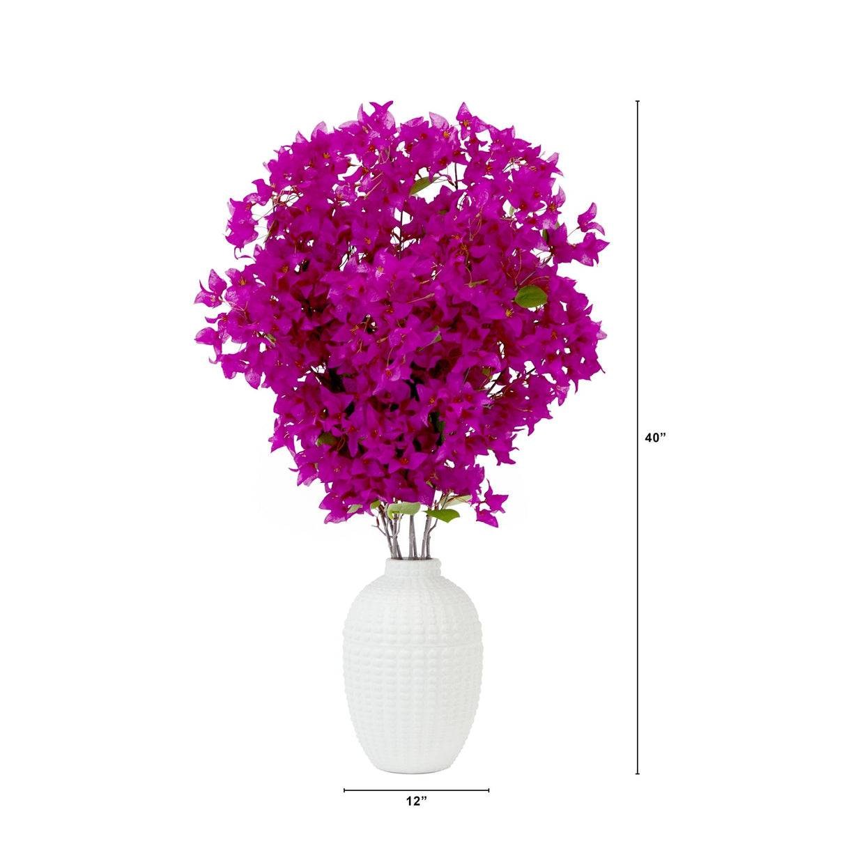 40” Artificial Purple Bougainvillea Arrangement with Vase-Arrangement-Parc Decor