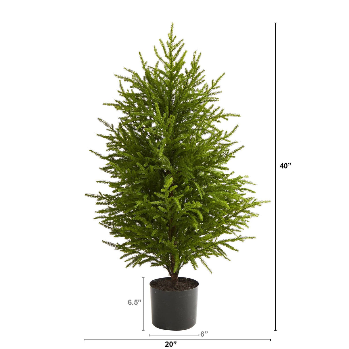 40” Norfolk Island Pine “Natural Look” Artificial Christmas Tree-Christmas Tree-Parc Decor