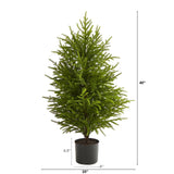 40” Norfolk Island Pine “Natural Look” Artificial Christmas Tree-Christmas Tree-Parc Decor