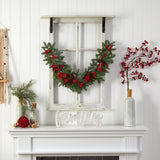 40” Pines, Red Berries and Pinecones Artificial Christmas Garland-Garland-Parc Decor