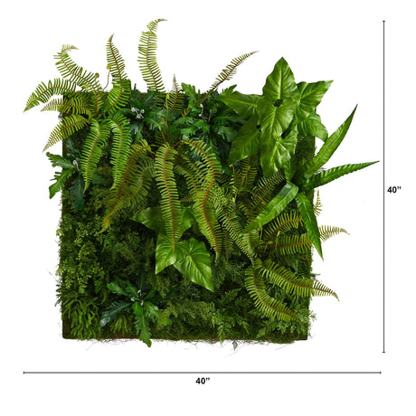 40” x 40” Forest Artificial Living Wall-Parc Decor